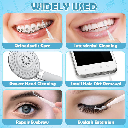 120 Pieces Braces Dental Brush Flosser for Cleaner Interdental Brushes Between Teeth with Soft Bristles 360° Bendable Toothpick Dental Tooth Floss...